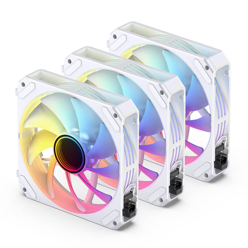 Bộ 3 Quạt JONSBO ZG-120W WHITE (3 in 1) (Ghép nối không dây)