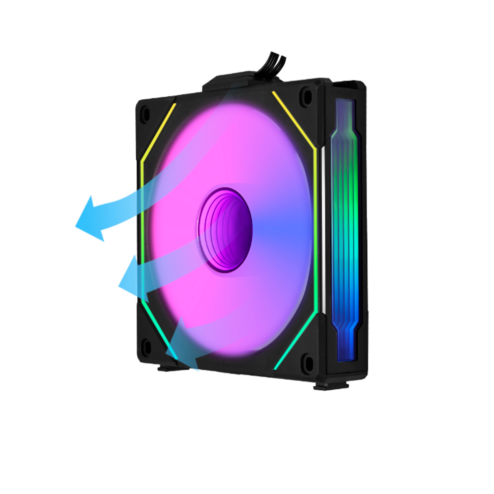 Quạt Máy Tính LIAN LI UNI Fan SL INFINITY 120 Single Black reverse blade ( Hộp 1 fan, đảo chiều)
