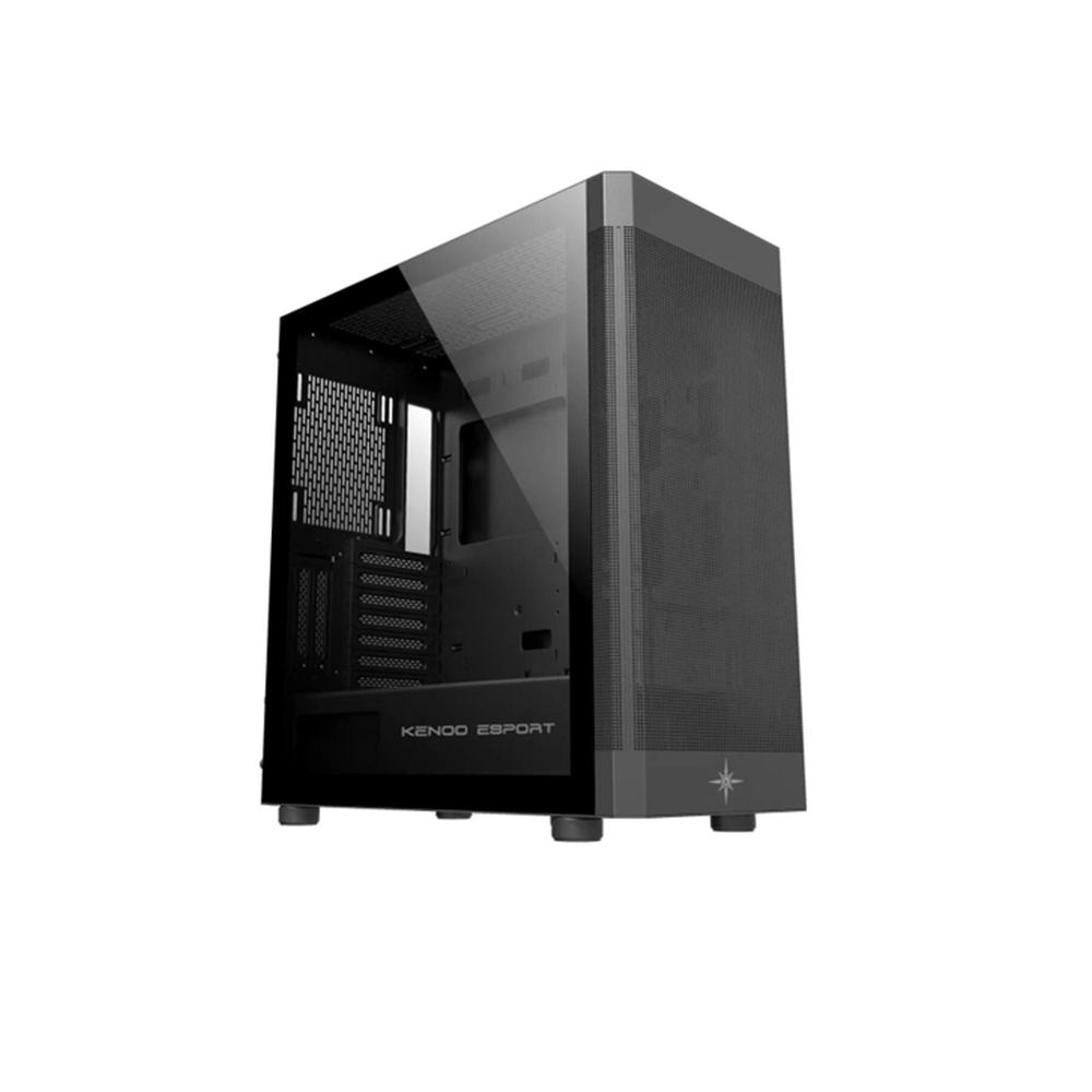 Vỏ Case Máy Tính Kenoo ESPORT AF100 - 3F MESH BLACK (ATX, Màu Đen, 3 Fan RGB)
