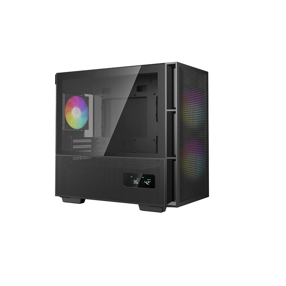 Vỏ Case Deepcool CH360 DIGITAL (MATX, Màu Đen, Màn Hình Hiển Thị)