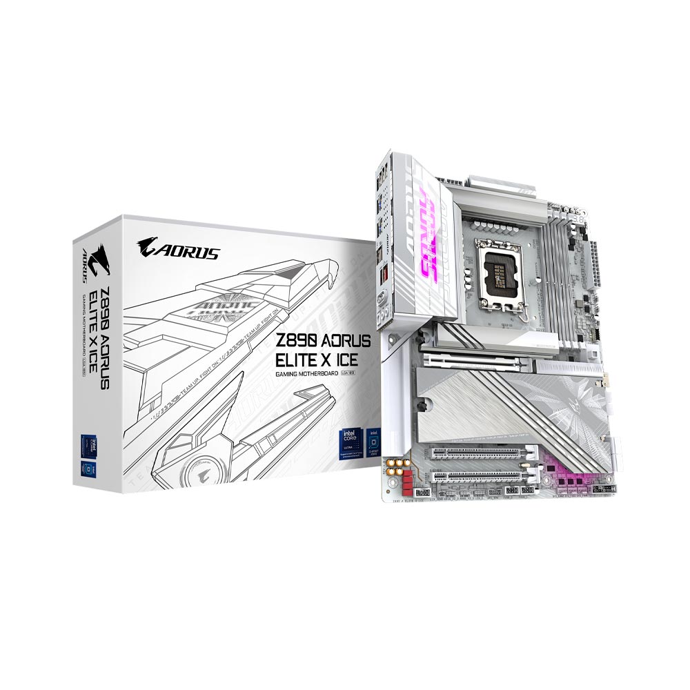 Mainboard Gigabyte Z890 AORUS ELITE X ICE DDR5 (Wifi+Bluetooth+Thunderbolt 4)