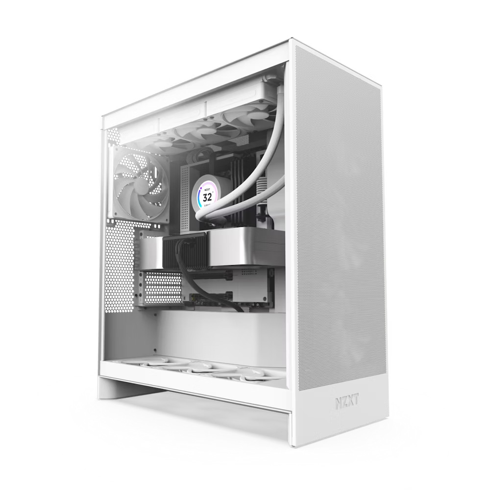 Vỏ CASE NZXT H7 FLOW (2024) ALL WHITE (CM-H72FW-01) ATX, 3 Fan