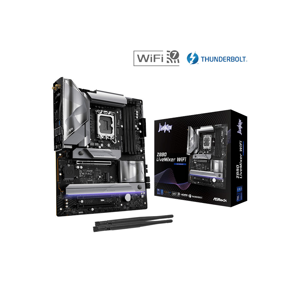 Mainboard Asrock Z890 LiveMixer WiFi DDR5 (Wifi+Bluetooth+Thunderbolt 4)