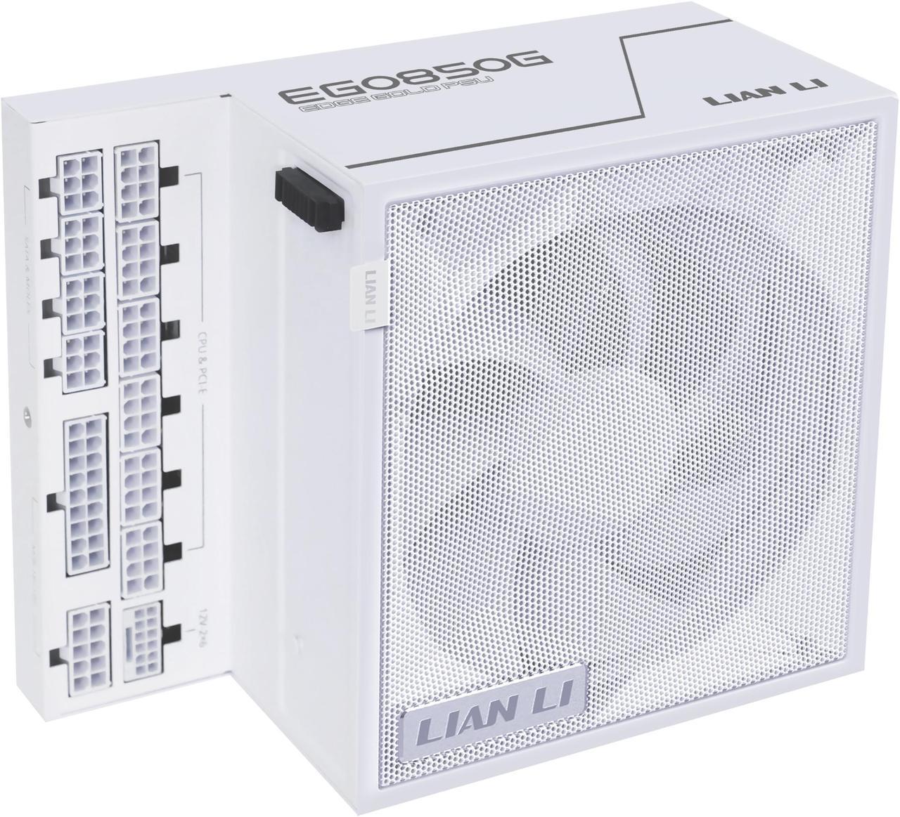 Nguồn Lian Li Edge 850W WHITE - ATX v3.1, 80 Plus GOLD, Full Modular, USB hub not included