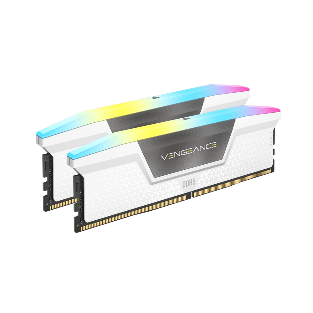 RAM CORSAIR VENGEANCE RGB 64GB (2x32GB) DDR5 5200Mhz White (CMH64GX5M2B5200C40W)