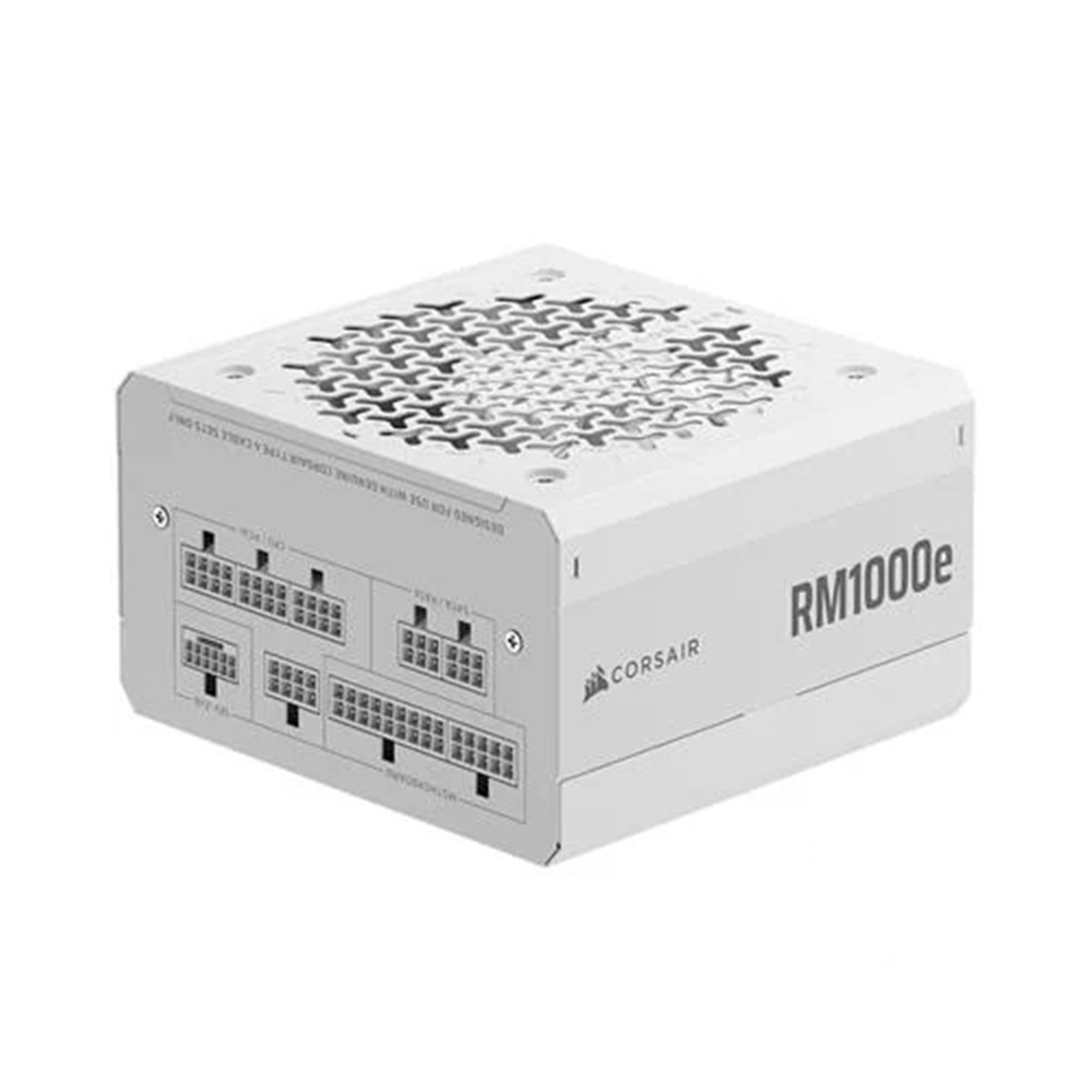 Nguồn máy tính Corsair RM1000e White ATX 3.1 Cybenetics Gold - Full Modul - CP-9020294-NA